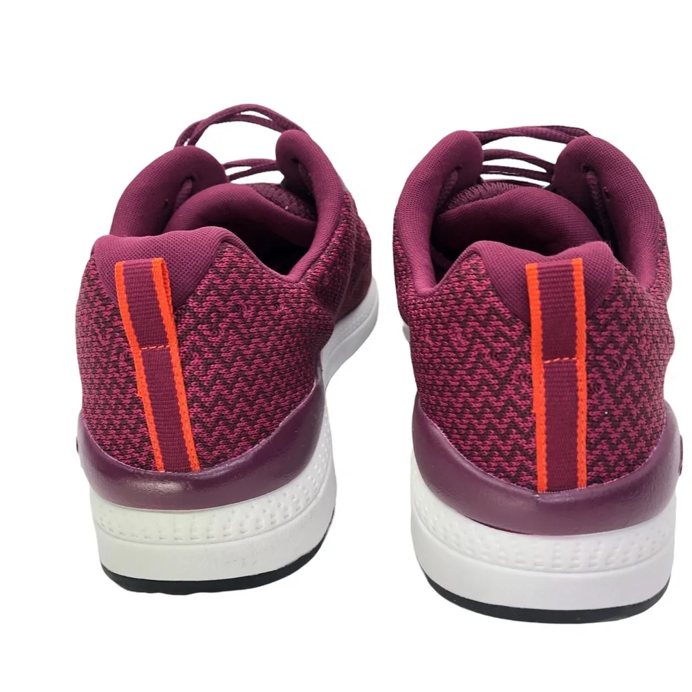 Women’s Sz 8.5W Evolve Easy-Spirit EVTR0T9 Burgundy Fly Knit Print Sneakers - Picture 4 of 16
